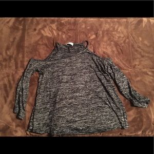 Cold shoulder long sleeve shirt